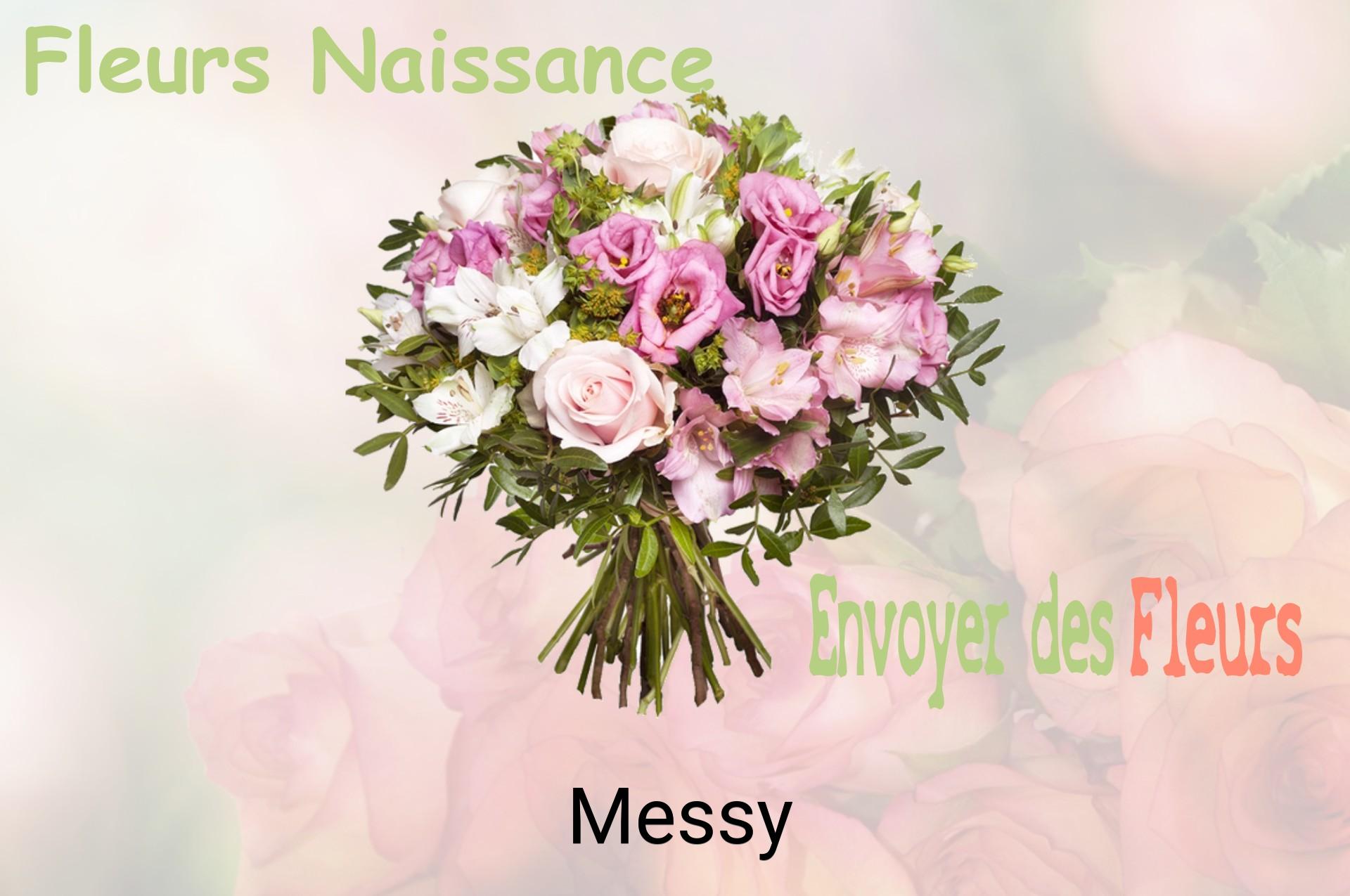 Bouquet de fleurs de naissance livré à Messy